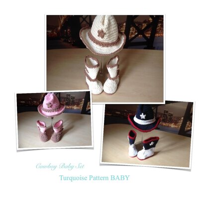 Baby Boot & Hat Set N 283