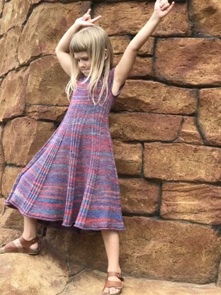 Ribbed dress for little miss