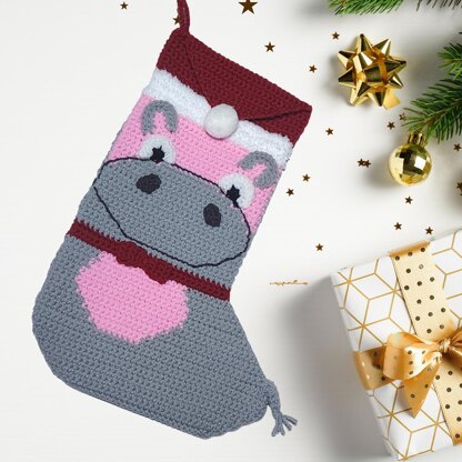 Hippopotamus Christmas Stocking