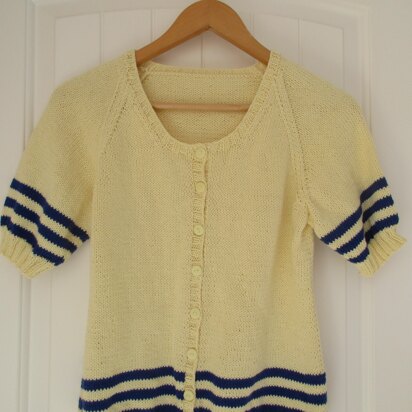 Striped Border Cardigan