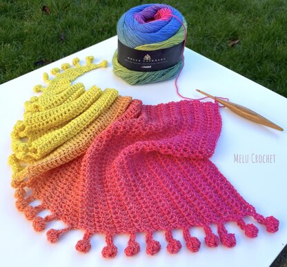 Dolce Rainbow Scarf by Melu Crochet