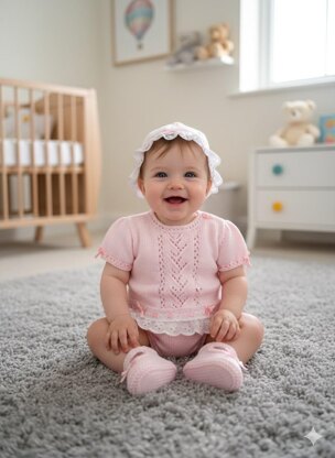 "Sweetpea" Gathered Lace set