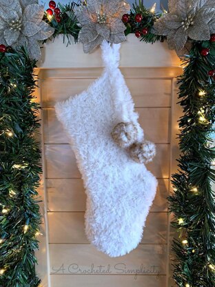 Faux Fur Christmas Stocking