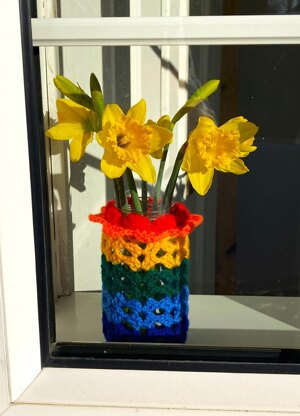 Flower top jar cover I by HueLaVive