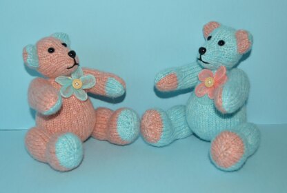 The Button Twin Teddy Bears