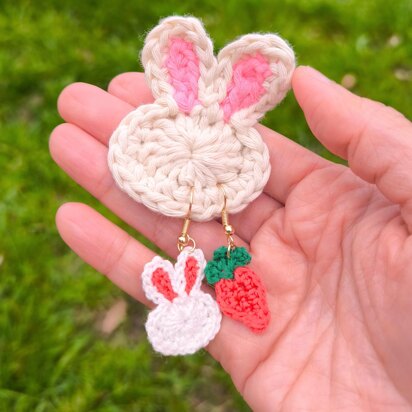 Easter mini bunny & carrot earrings