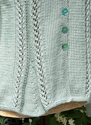 Cardigan with Lacy Godets