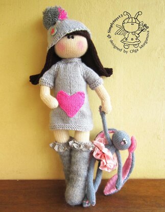 Irishka doll knitted flat