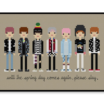 BTS Spring Day - PDF Cross Stitch Pattern