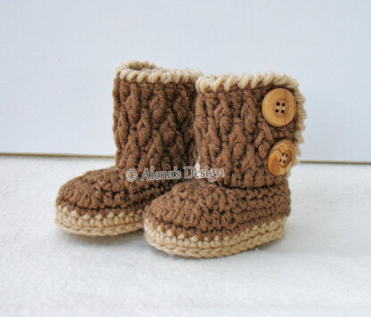 Two-Button Baby Booties