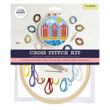 Simply Make Beach Huts Cross Stitch Kit