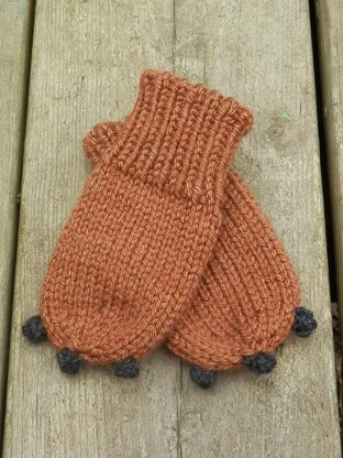 Baby Bear Thumbless Mittens