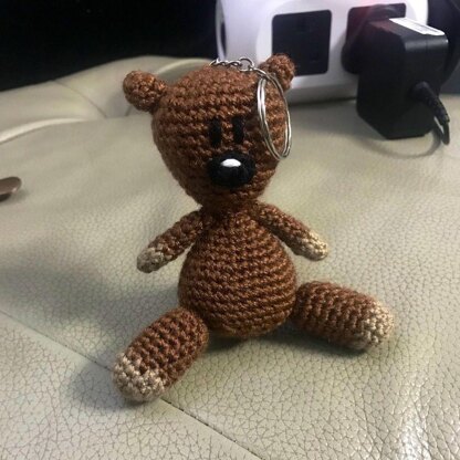 PATTERN - Mini Mr Bean Teddy Keychain