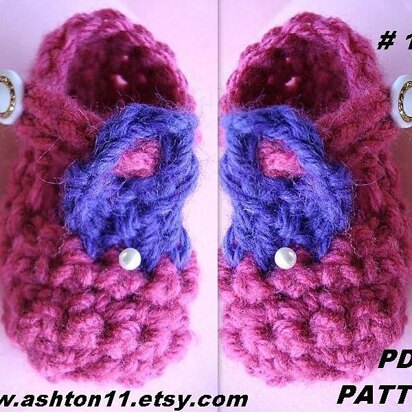 Front Strap Booties | Crochet Pattern by Ashton11