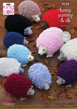 Hedgehogs in King Cole Funny Yummy & Big Value Baby DK - 9135 - Downloadable PDF