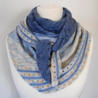 Linen blend shawl - knitting pattern