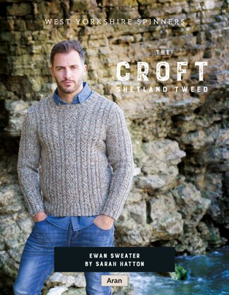 Ewan Sweater in West Yorkshire Spinners The Croft Shetland Tweed - DBP0058 - Downloadable PDF