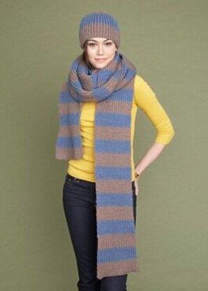 Hat and Scarf Set in Lion Brand Jiffy - 70065A