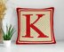 Bordered Cushion K Initial Letter Pillow Mini C2C Crochet Pattern ABC Name Bolster
