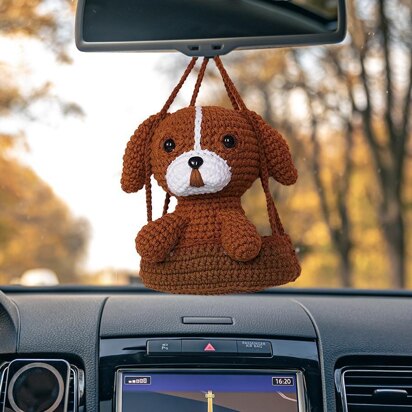 Boxer Head Dog Car Hanging