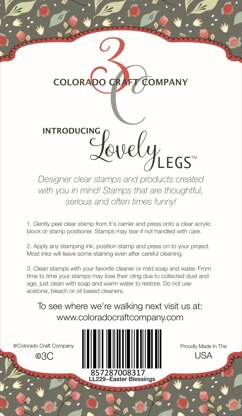 Colorado Craft Company Clear Stamps 4"X6" - Easter Blessings-Lovely Legs