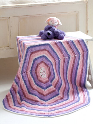 Octagon Baby Blanket in Caron Simply Soft - Downloadable PDF