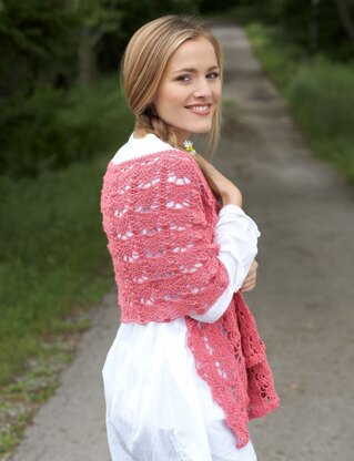 Pineapple Lace Shawl in Bernat Handicrafter Crochet Thread