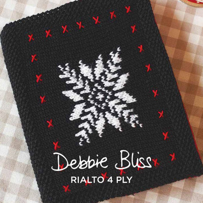 Notebook Cover - Free Knitting Pattern For Christmas in Debbie Bliss Rialto 4ply by Debbie Bliss
