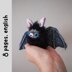 Handmade Halloween Bat Knitting Pattern for Cute Toy Pendant