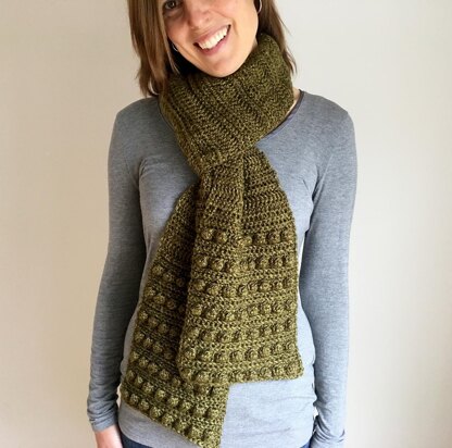 Womens Crochet Scarf Pattern: Bobble Beauty Scarf