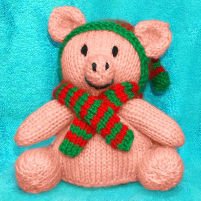 Christmas Winter Pig choc orange cover / toy