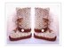 741 CROCHET BOOT SLIPPERS, Adult s, m, l