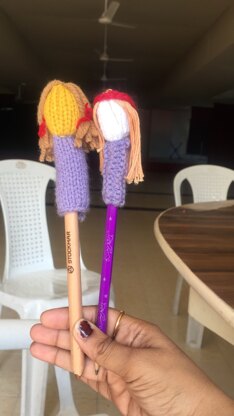 Dolly pencil toppers