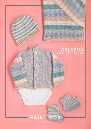 Colorful Collection - Free Layette Crochet Pattern For Babies in Paintbox Yarns Baby DK by Paintbox Yarns