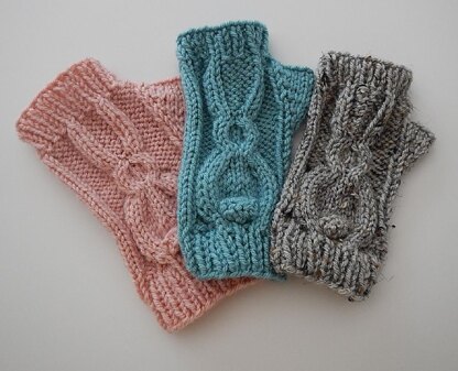 Bunny Rabbit Fingerless Mittens Design 3