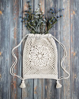 Lotus Drawstring Bag