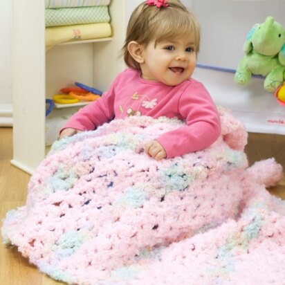 Sweet Dreams Crochet Blanket in Red Heart Baby Clouds - LW1804