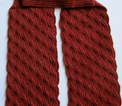 Brioche Cabled Turtleneck Scarf