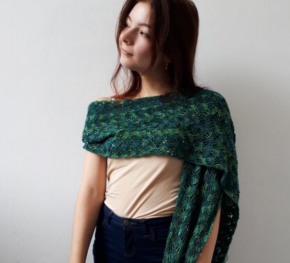 Pine needle shawl