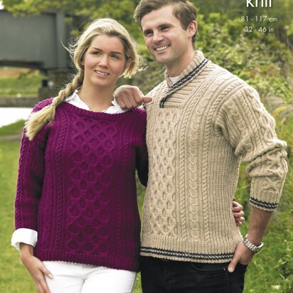 Sweater & Cardigan in King Cole DK - 4373 - Downloadable PDF