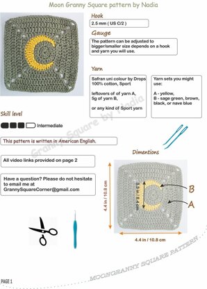 Moon granny square