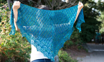 Hadria Shawl in SweetGeorgia Merino Silk Fine - Downloadable PDF