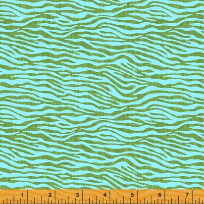 Windham Fabrics A is for Animals - Baby Zebra Turquoise