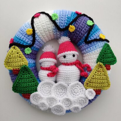Christmas Snowman Wreath