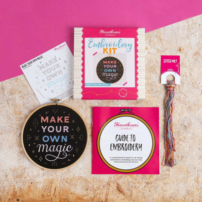 Hawthorn Handmade It's Cool To Be Kind Embroidery Kit