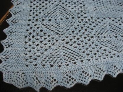 Diamonds in the Ropes Lace Shawl