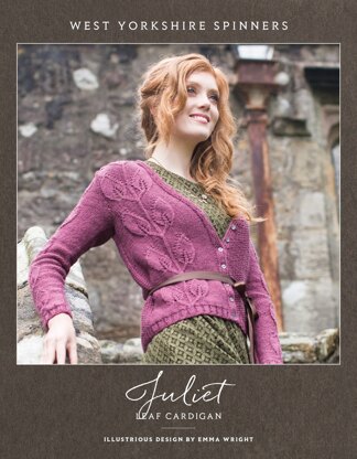 Juliet Leaf Cardigan Pattern in West Yorkshire Spinners Illustrious - DBP0029 - Downloadable PDF