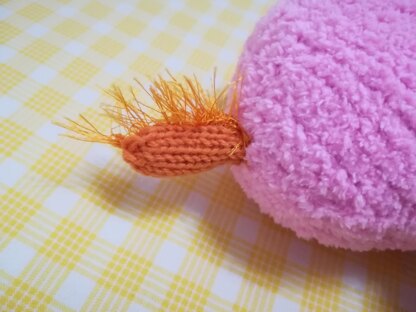 Toy Knitting Patterns -Knit plush Axolotl how to mak soft toy from yarn 11.8 inc