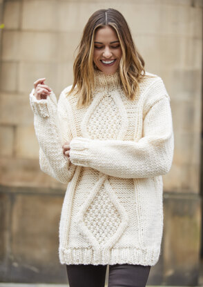 Agyness Jumper in Rowan Big Wool - RM007-00012-DEP - Downloadable PDF