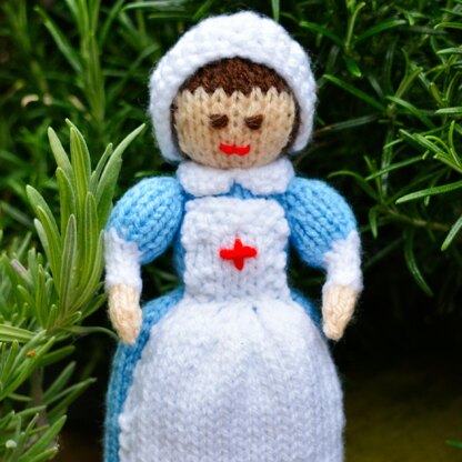 WWI Red Cross Nurse Doll Knitting Pattern - Toy Knitting Pattern